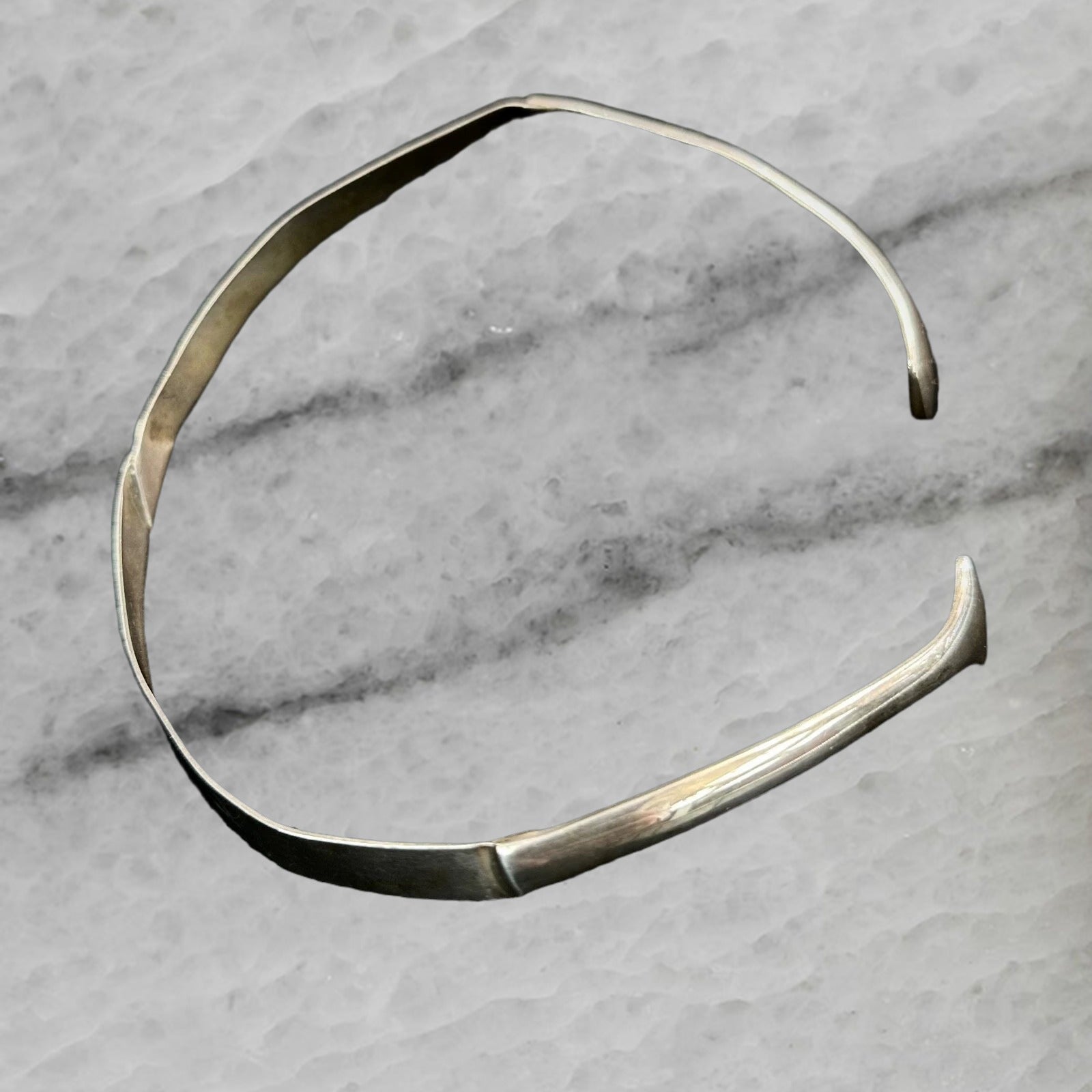 Hans Hansen Bent Gabrielsen Denmark Vintage Sterling Silver Modernist Choker 214