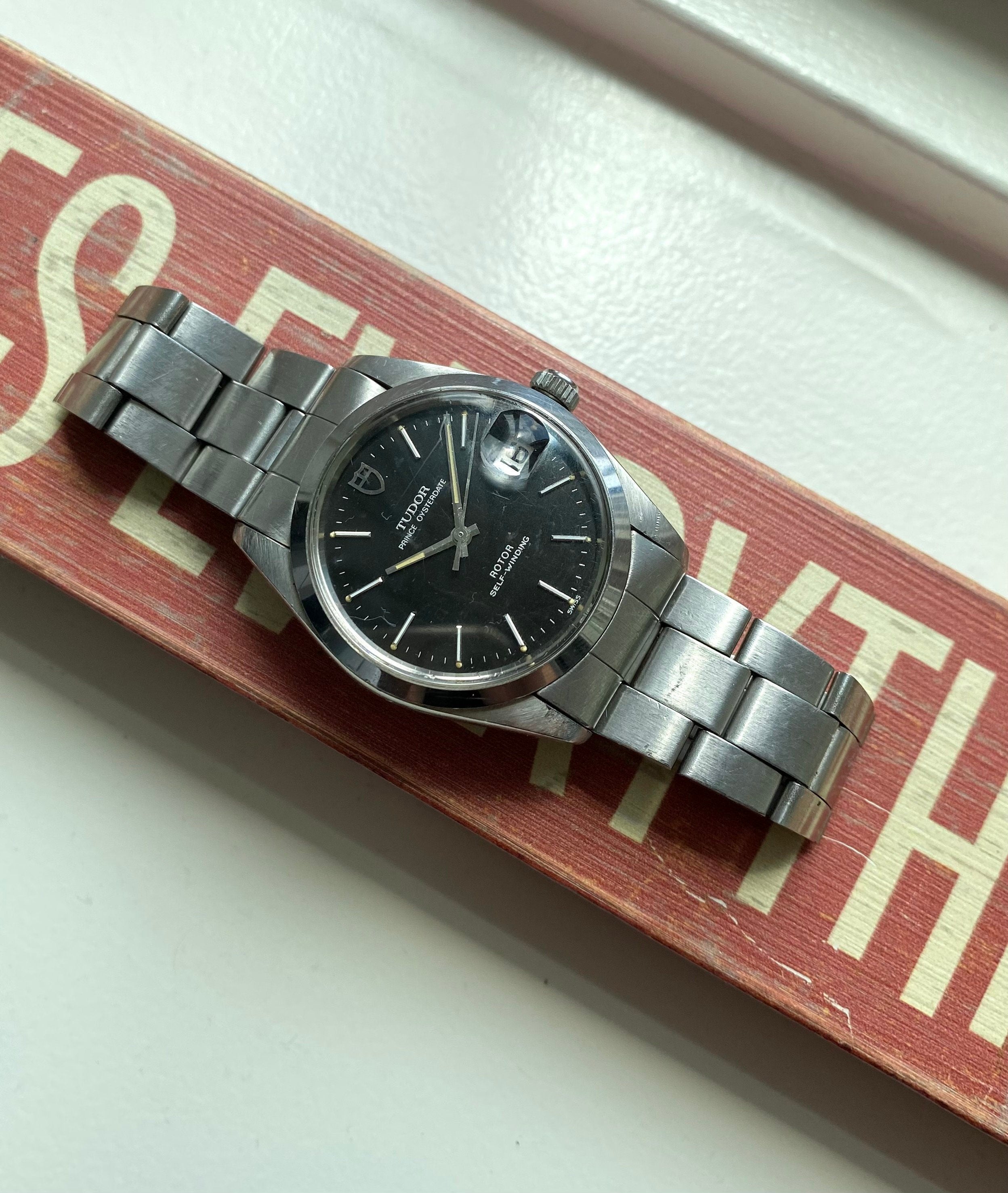 Vintage Tudor Prince Oysterdate 80s Ref 74000 Black Dial Automatic w/ Bracelet Watch