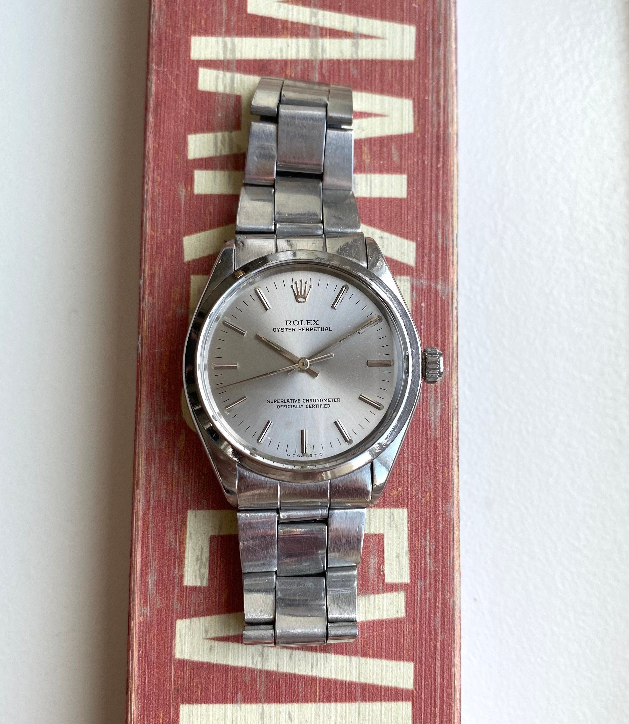 Vintage Rolex Oysterperpetual Ref 1002 Automatic Silver Sigma Dial 34mm Watch