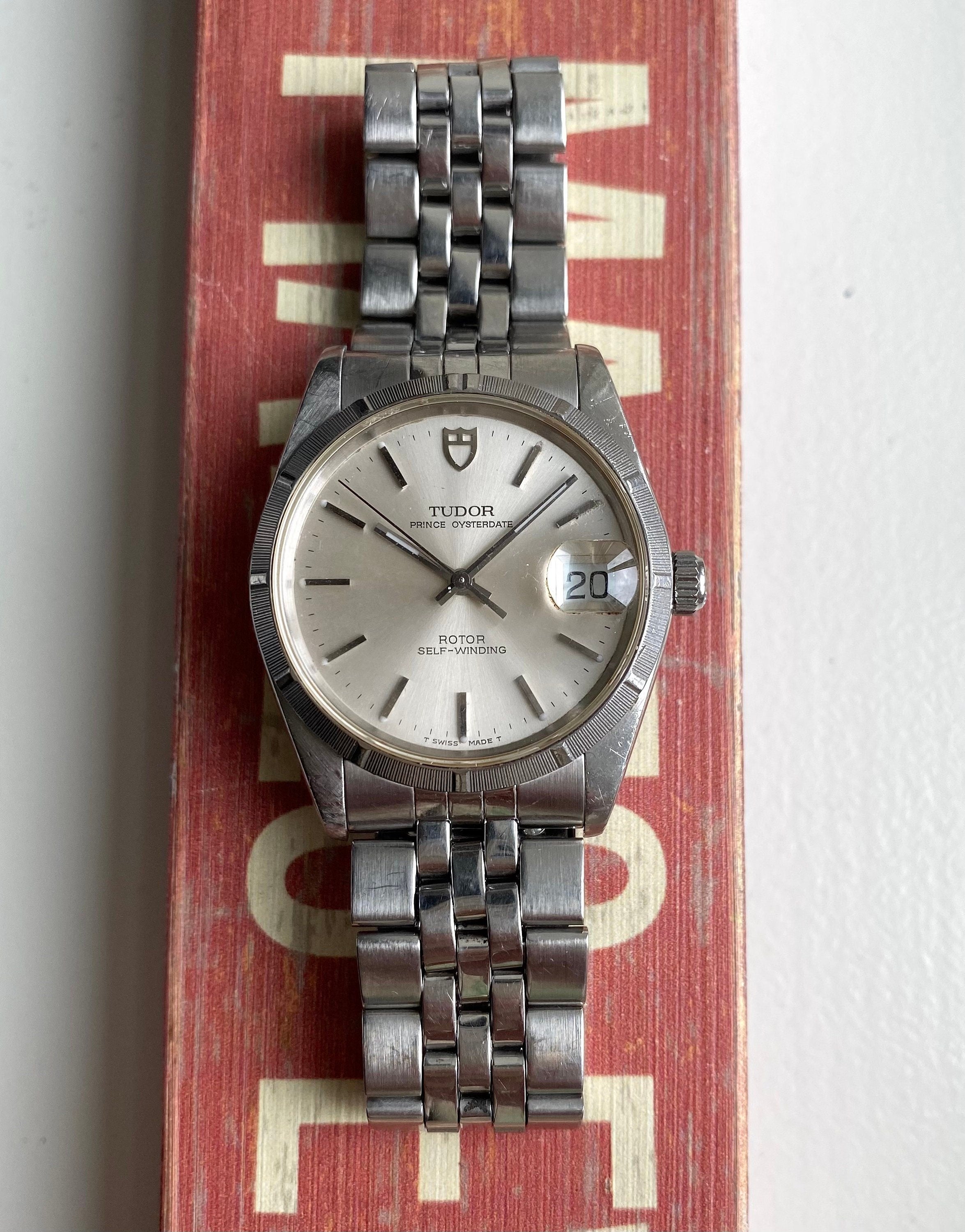 Tudor Prince Oysterdate 90s Ref 74010 Automatic Silver Dial Quickset Steel Watch