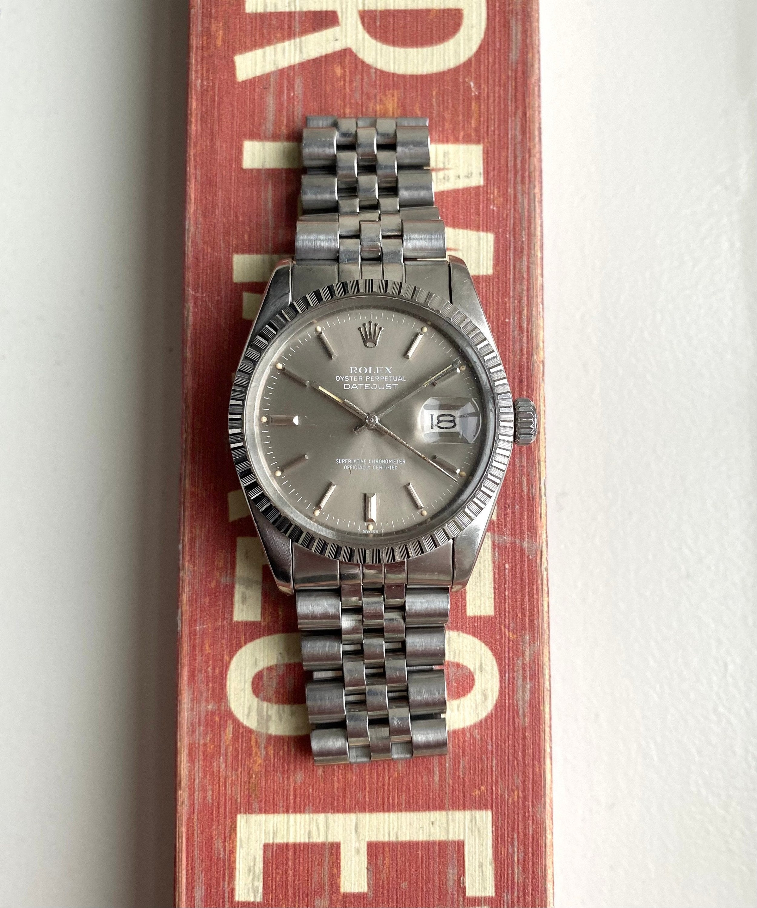 Rolex Datejust Ref 16030 Automatic 80s Quickset Grey Dial Steel Watch