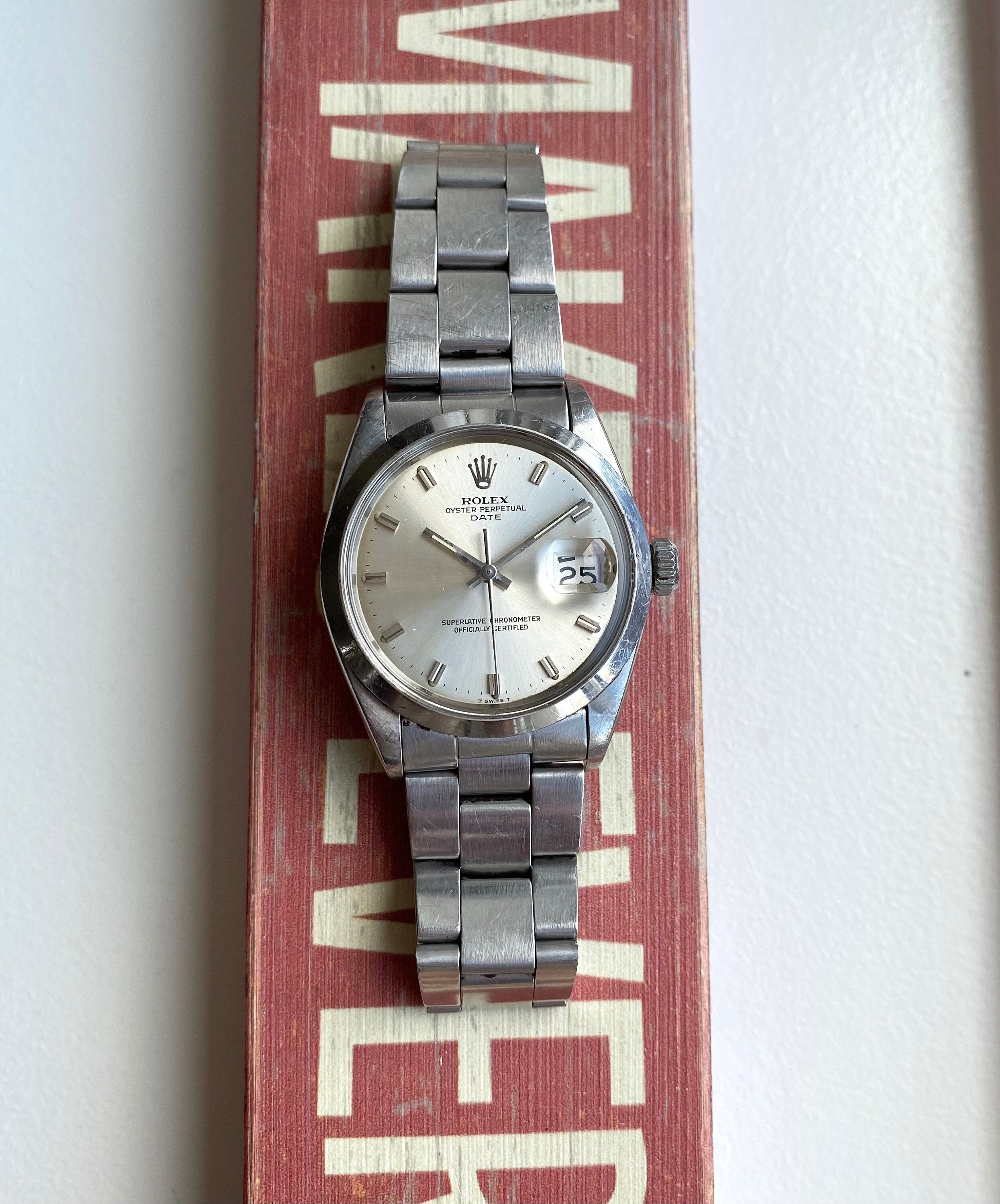 Vintage Rolex OP Date Automatic Ref 1500 Silver Dial 34mm Watch