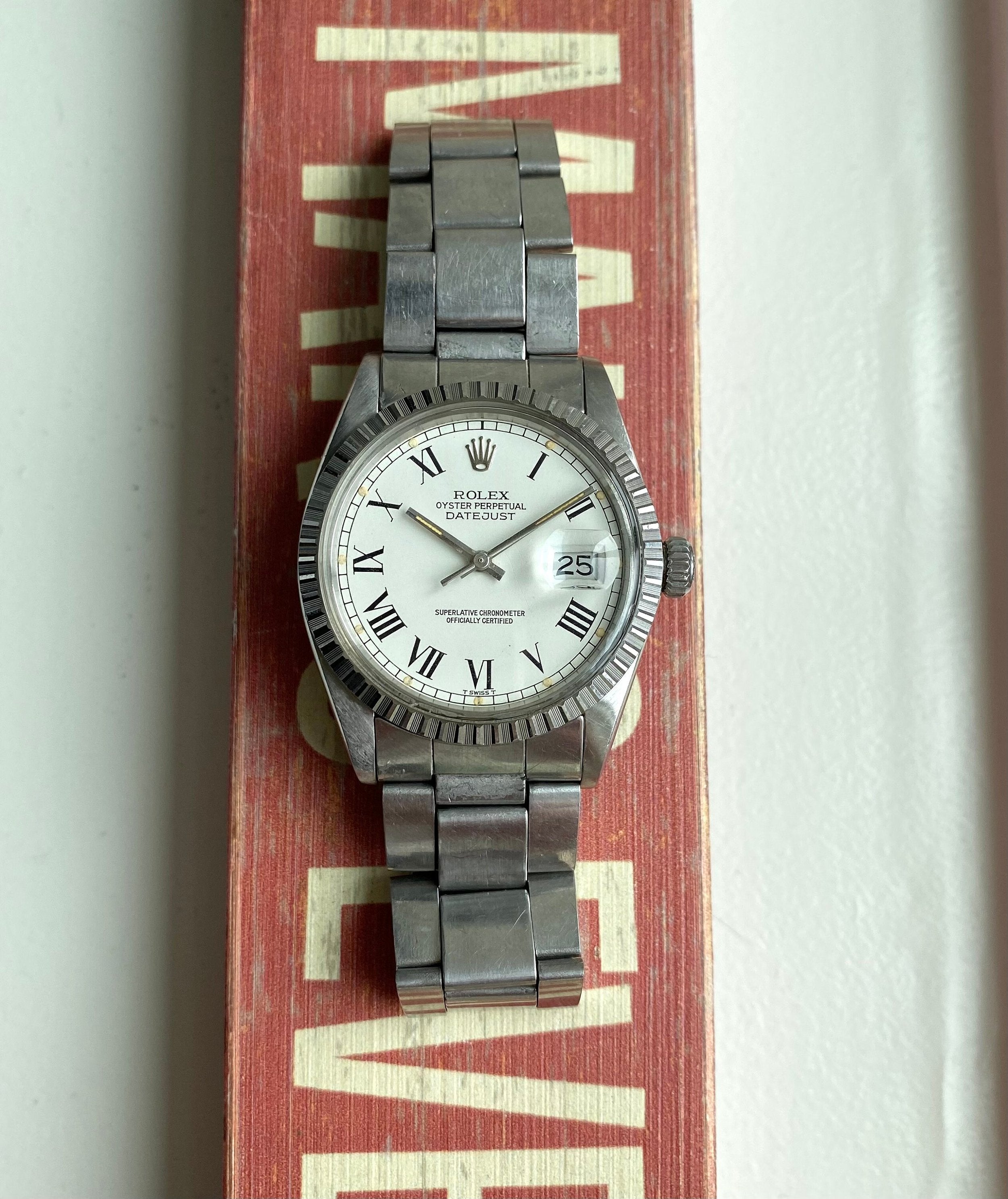 Rolex Datejust 80s Ref 16030 Automatic White Buckley Dial Quickset 36mm Watch
