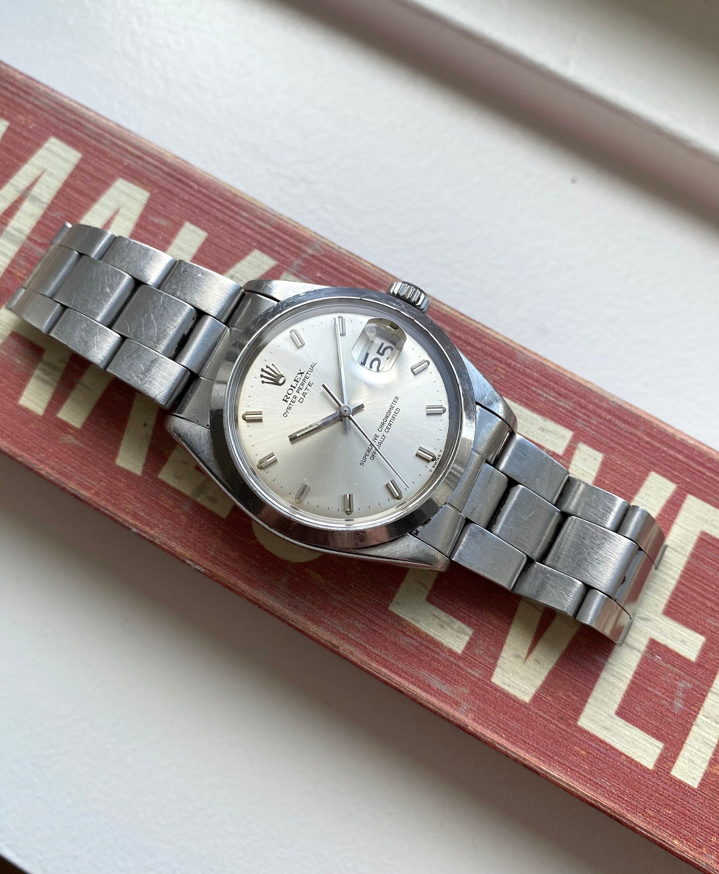 Vintage Rolex OP Date Automatic Ref 1500 Silver Dial 34mm Watch