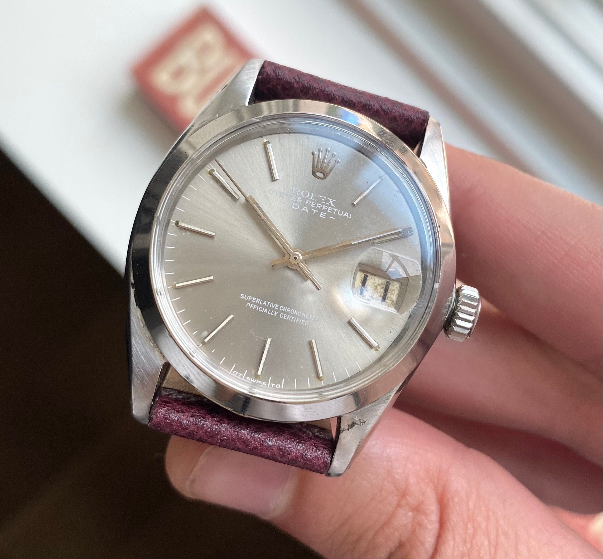 Vintage Rolex Oysterperpetual Date Automatic Ref.1500 Grey Sigma Dial Watch