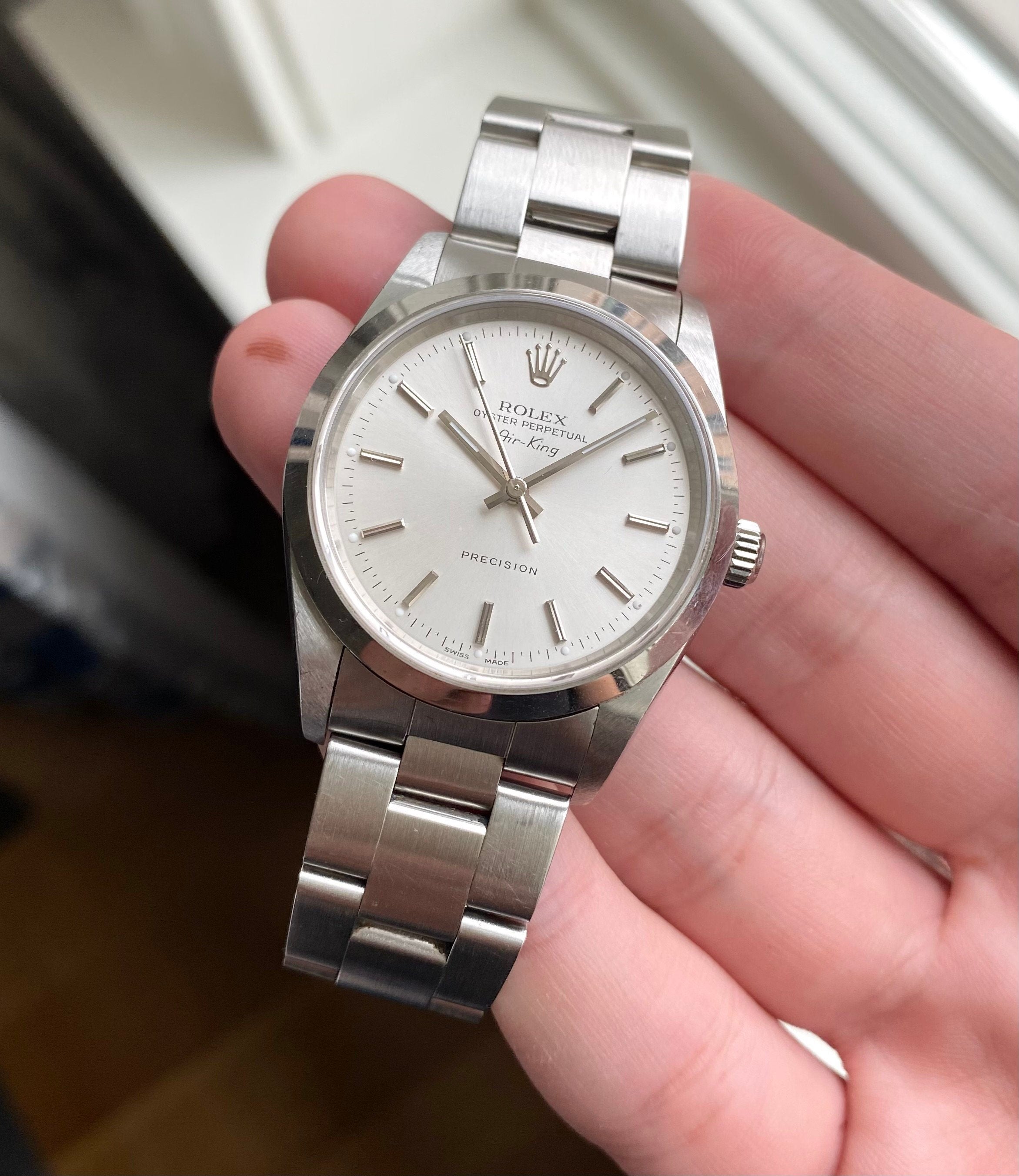 Rolex Air-King OP Silver Dial Automatic Ref 14000 w/ Papers Watch