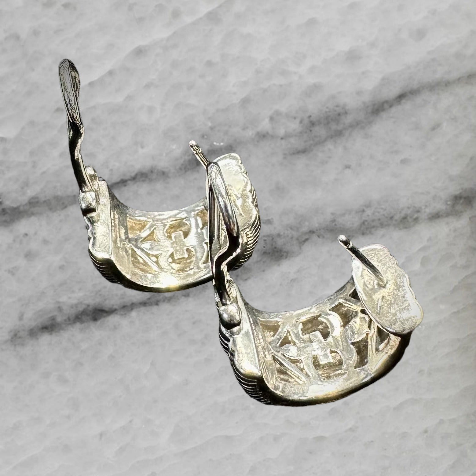 Judith Ripka Sterling Silver Wide Cable Half Hoop Earrings