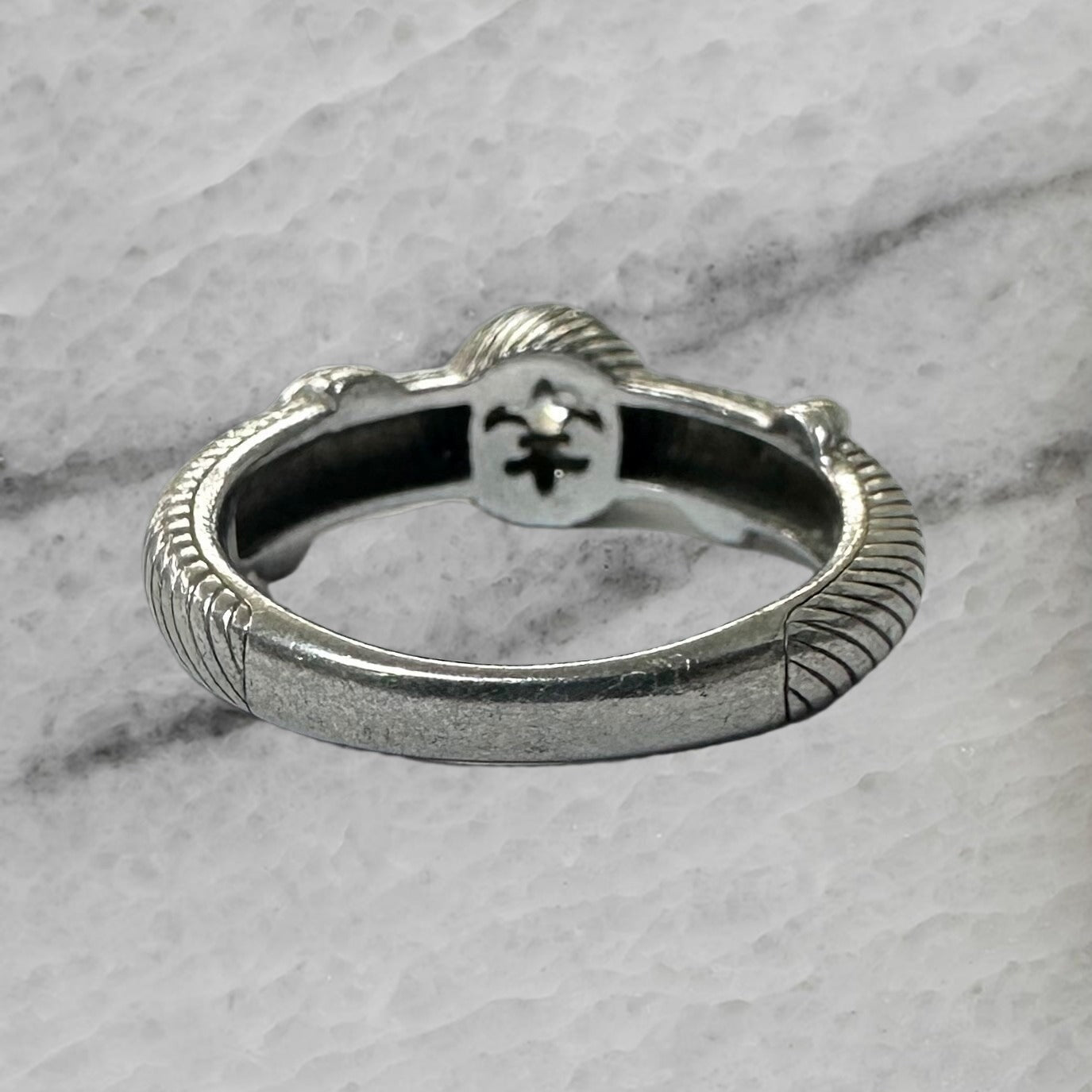 Judith Ripka Thailand Sterling Silver Cubic Zirconia Ring Size 7.75