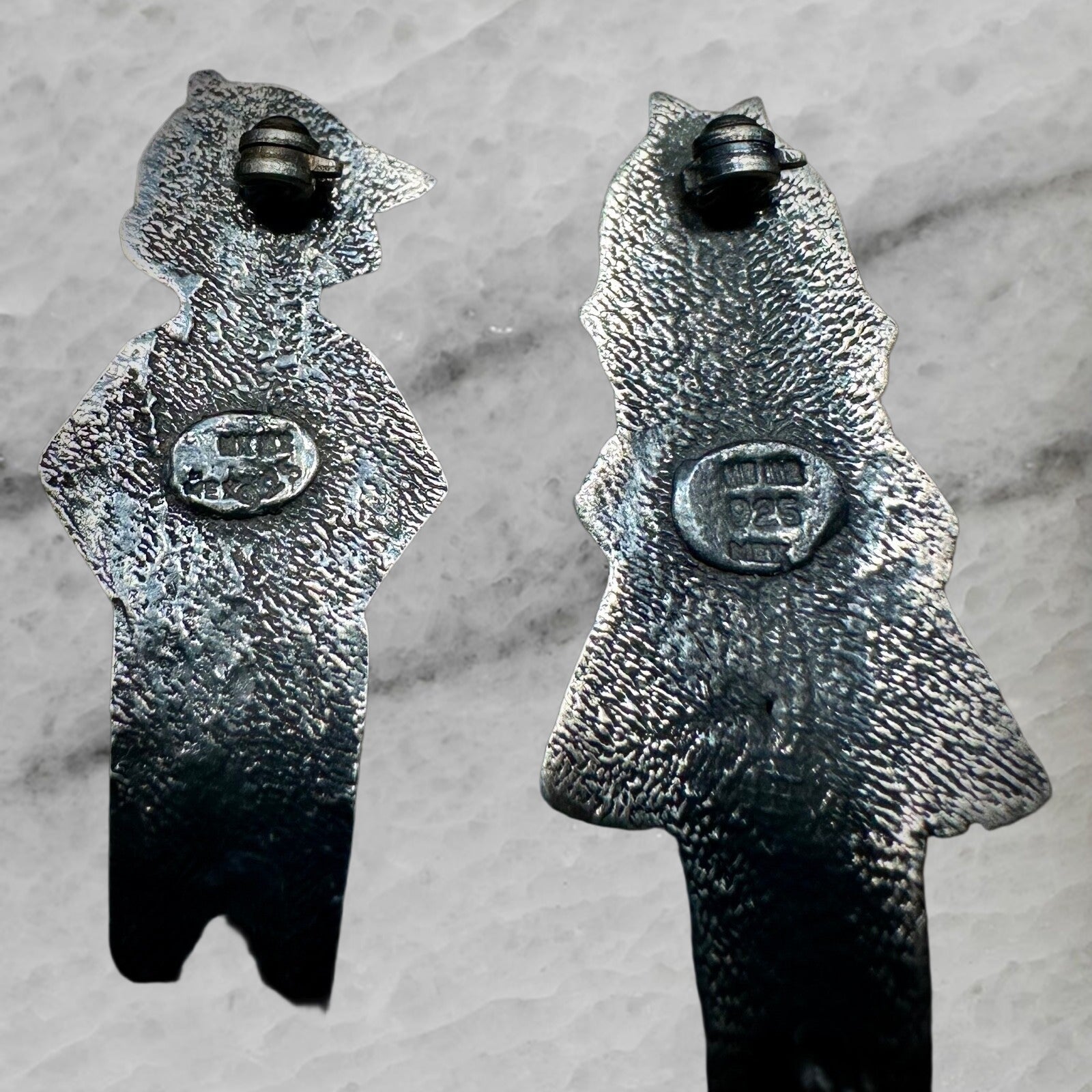 Mexico Vintage Sterling Silver Boy Girl Brooch Pins