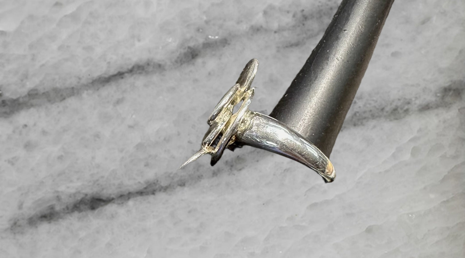 RLM Studios Robert Lee Morris Vintage Sterling Silver Modernist Abstract Ring 6