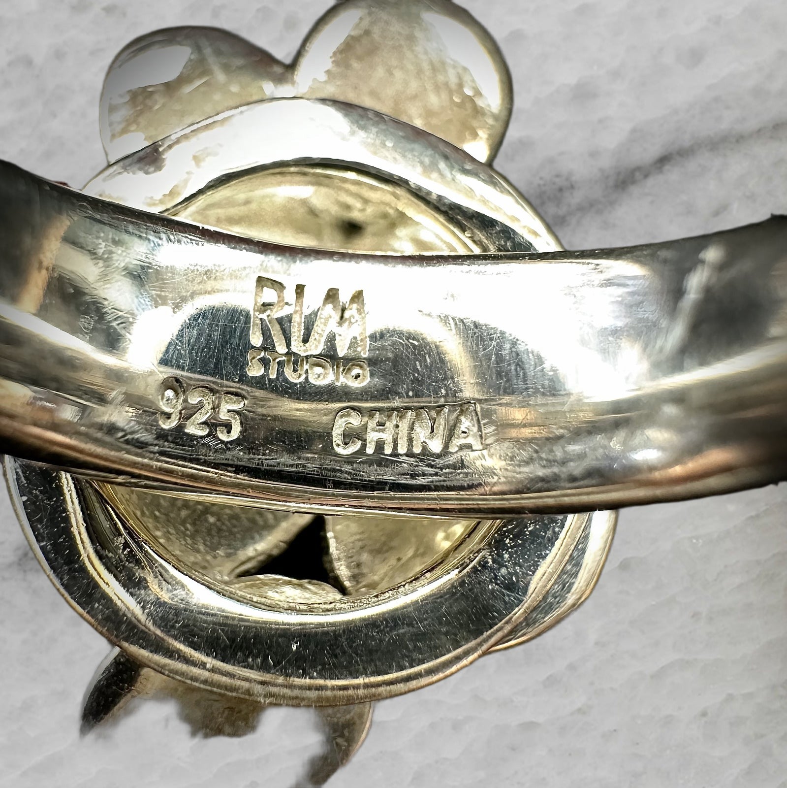 RLM Studios Robert Lee Morris Vintage Sterling Silver Modernist Abstract Ring 6