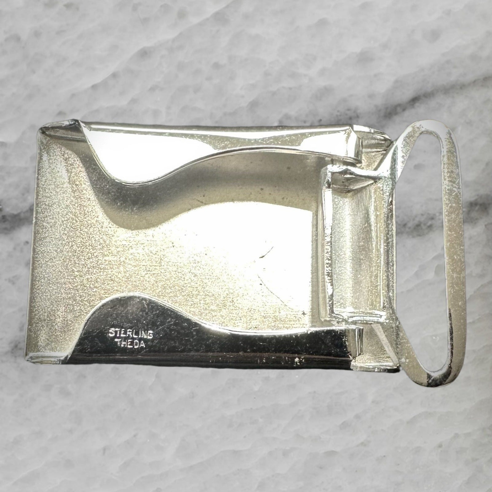 Theda Vintage Sterling Silver Belt Buckle