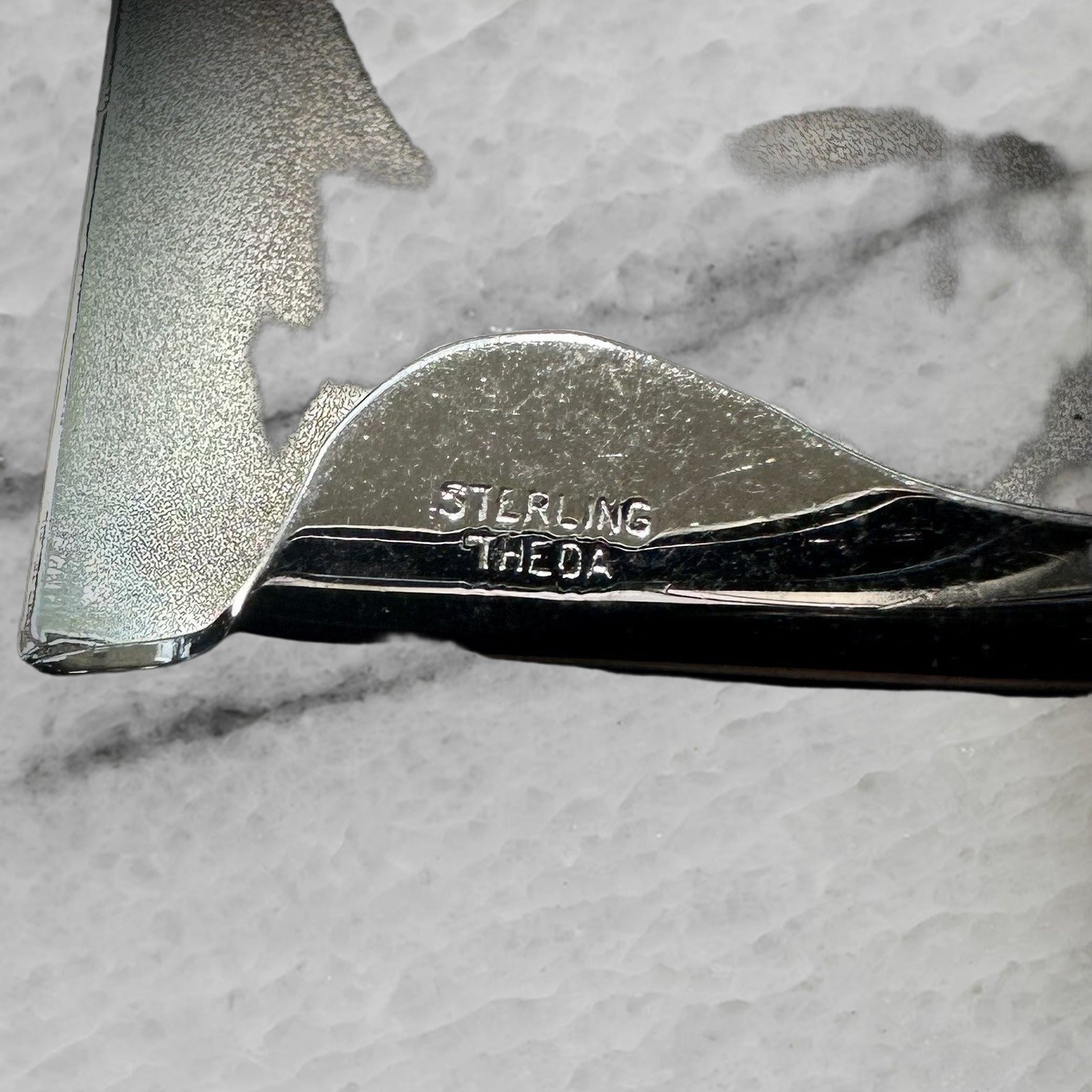 Theda Vintage Sterling Silver Belt Buckle