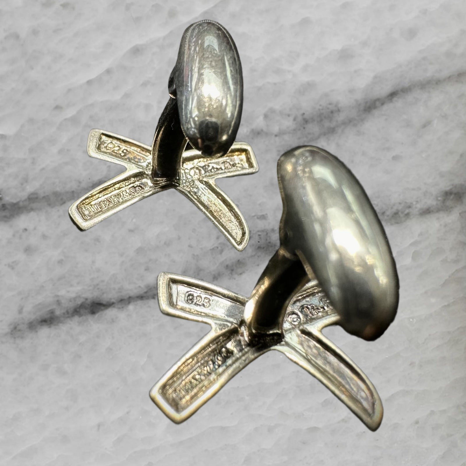 Tiffany Co Paloma Picasso x Cross Sterling Silver Cufflinks