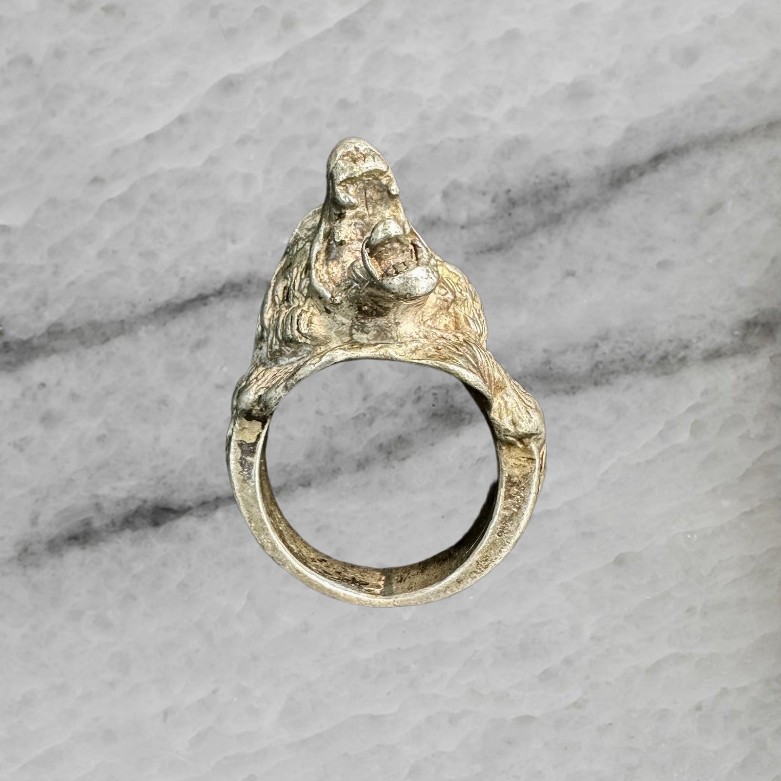 Vintage Sterling Silver 3d Wolf Ring Size 6.75