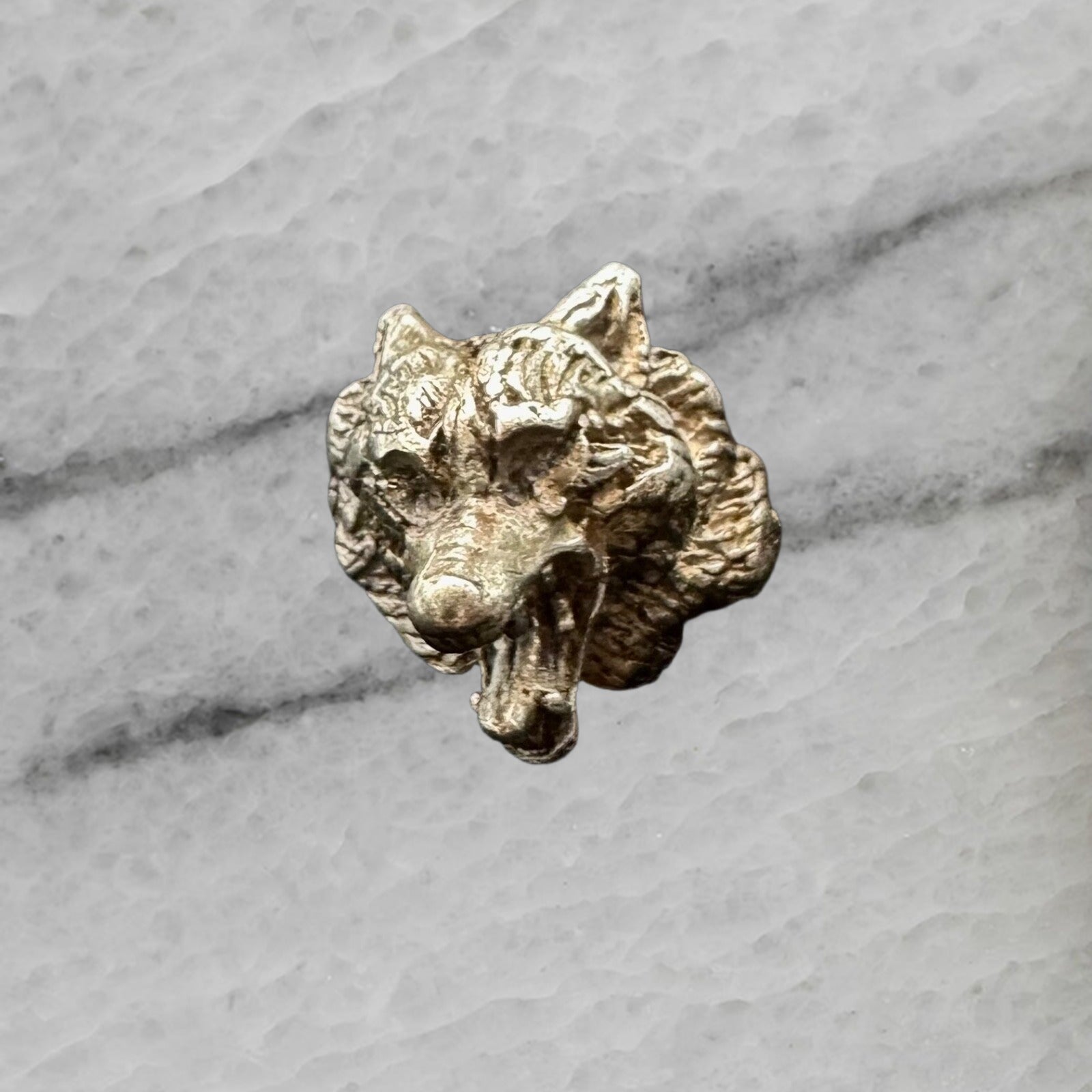 Vintage Sterling Silver 3d Wolf Ring Size 6.75