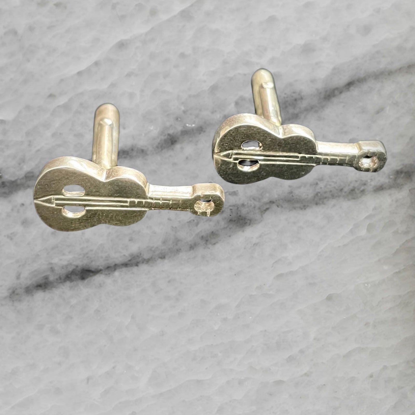Vintage Sterling Silver Cufflinks Ukulele Guitar Violin