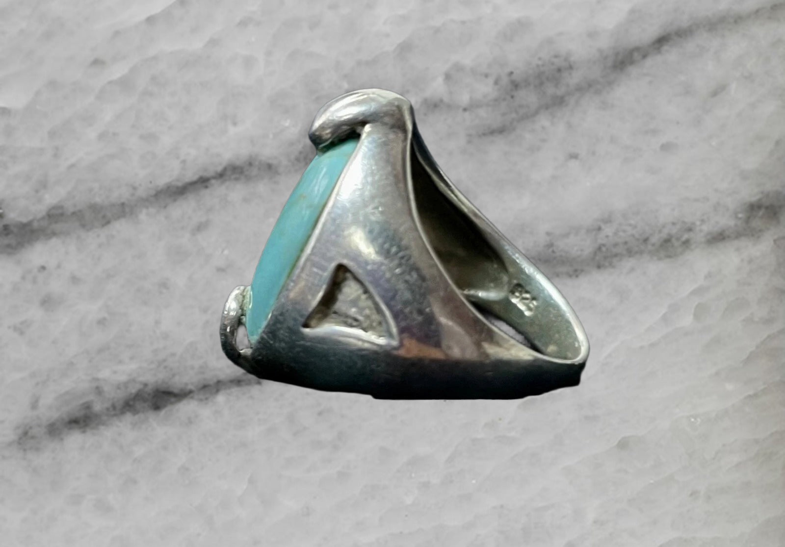 Vintage Sterling Silver Turquoise Ring Size 5.5