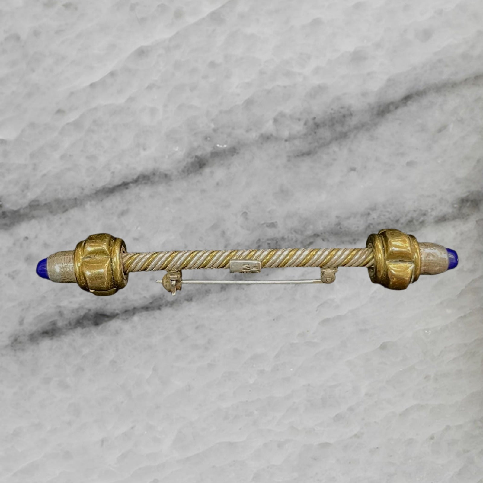 Vintage TP 112 Mexico 925 Sterling Silver Brass Pin Brooch