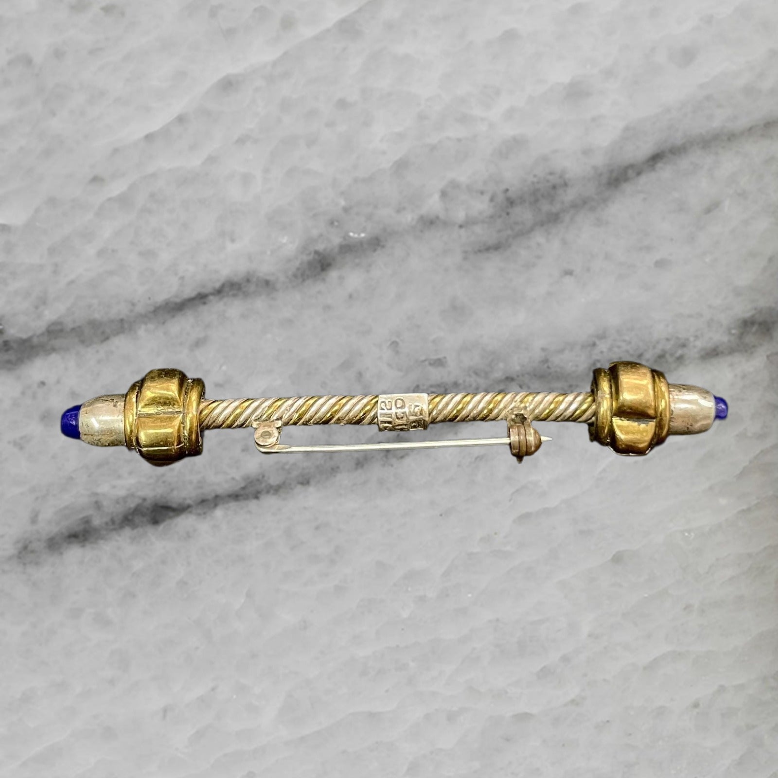 Vintage TP 112 Mexico 925 Sterling Silver Brass Pin Brooch