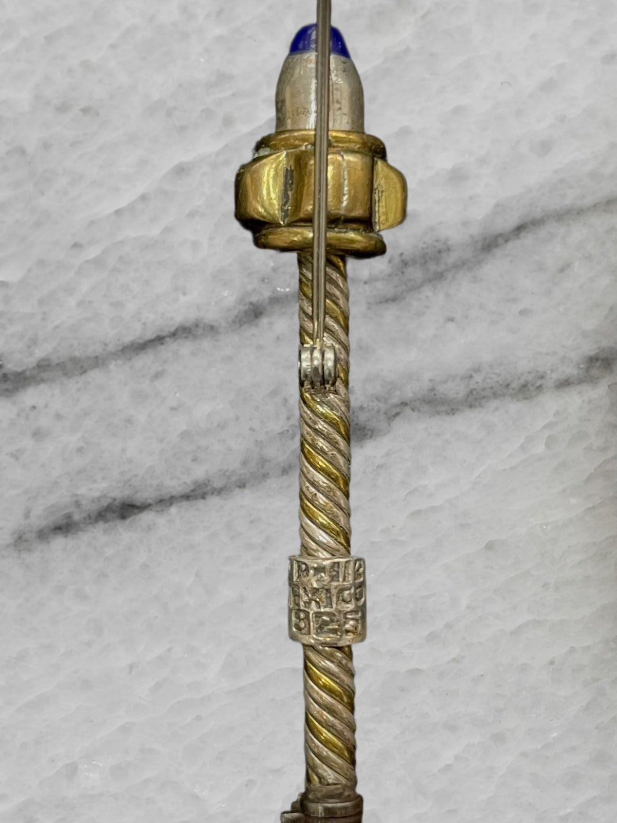 Vintage TP 112 Mexico 925 Sterling Silver Brass Pin Brooch