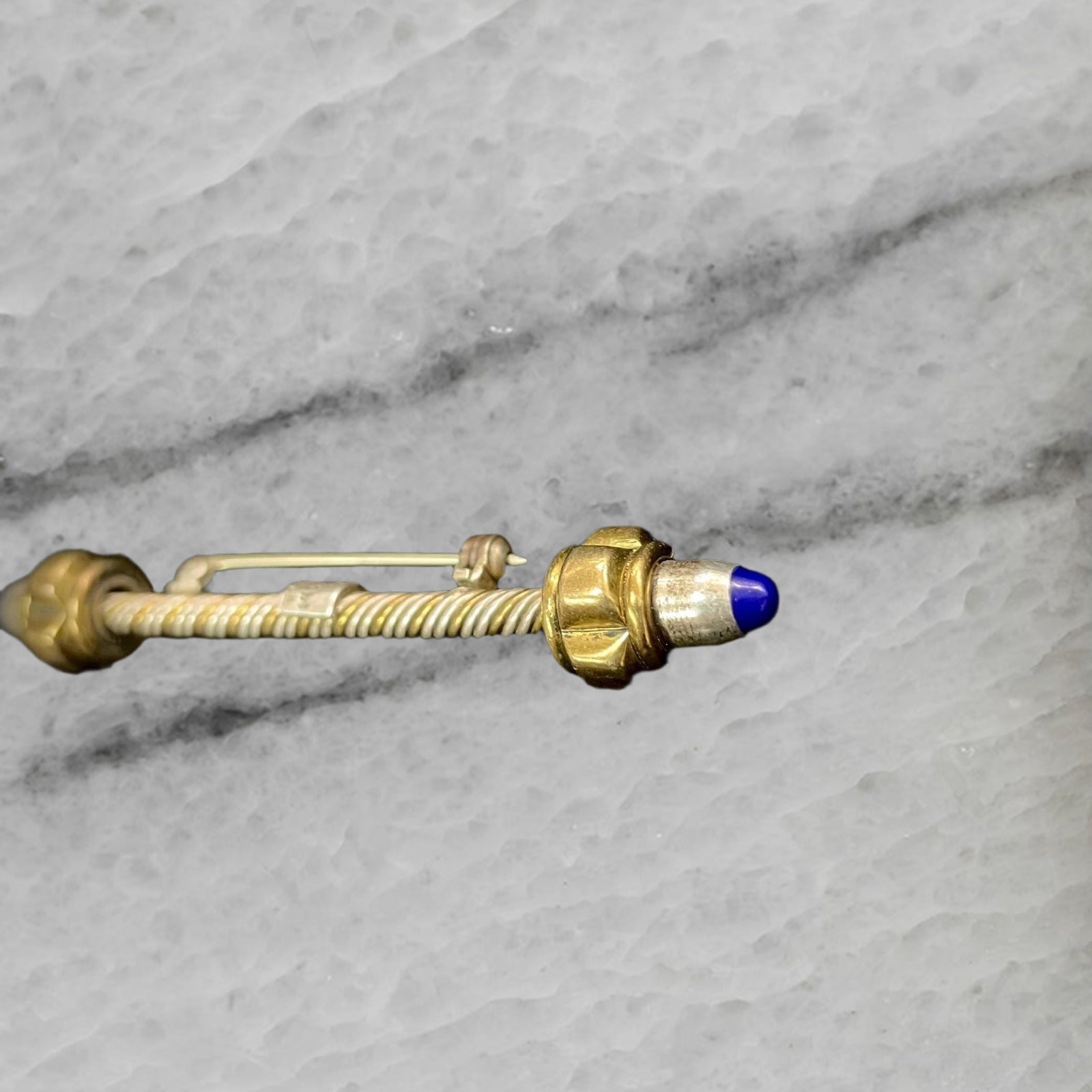 Vintage TP 112 Mexico 925 Sterling Silver Brass Pin Brooch