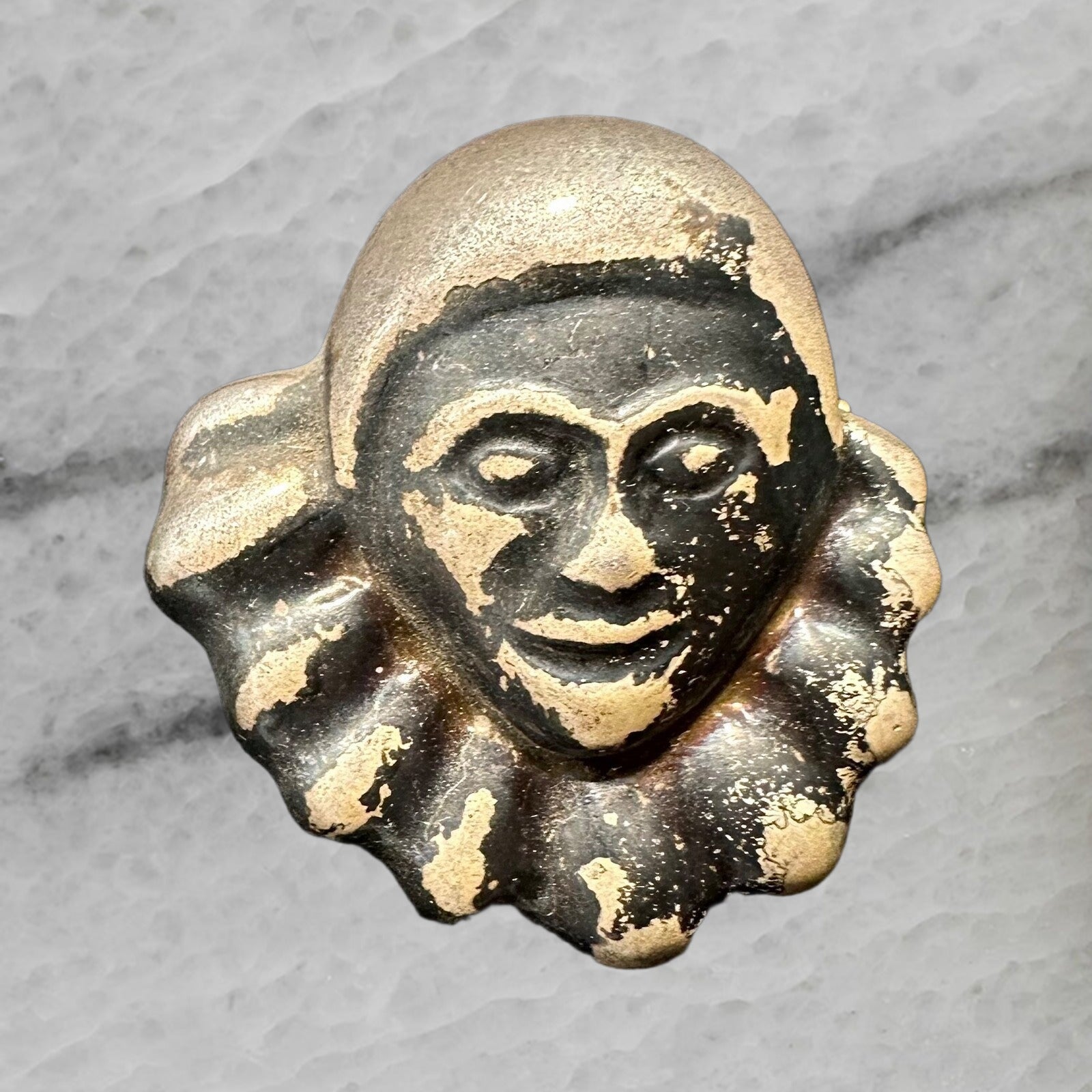Zina Sherman Vintage Sterling Silver Jester Joker Brooch Pin