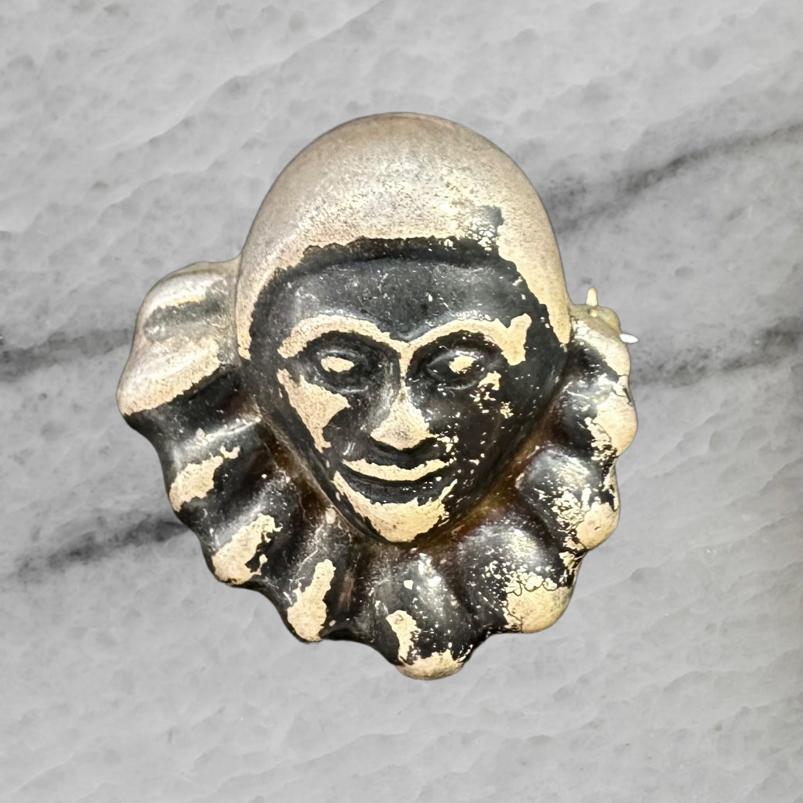 Zina Sherman Vintage Sterling Silver Jester Joker Brooch Pin